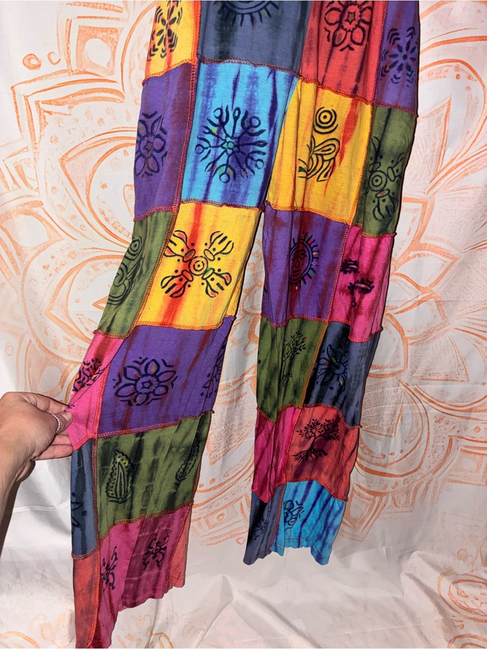 Rising International Multicolor Patchwork Overalls - Picture 9 of 13